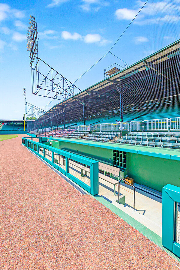 Rickwood Field netting installation