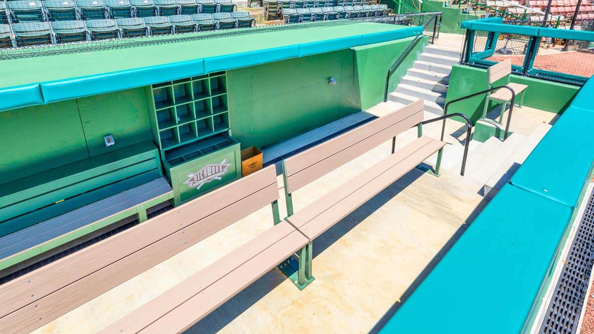 Custom dugout with space for storage