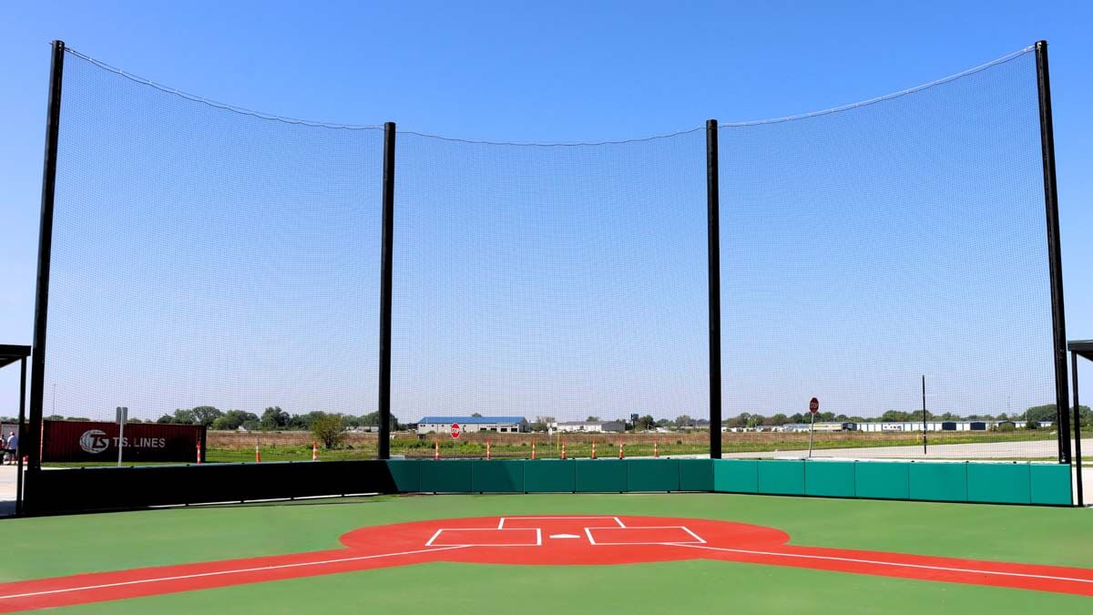 Backstop netting installation