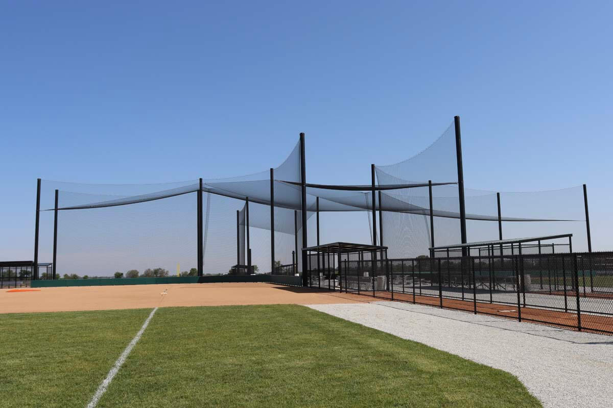 Baseball field netting and fence