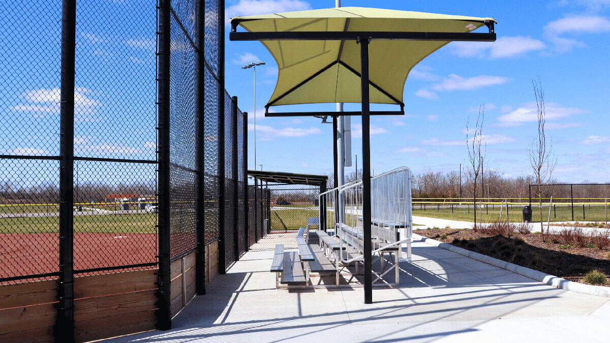 Shade structure for sport fields